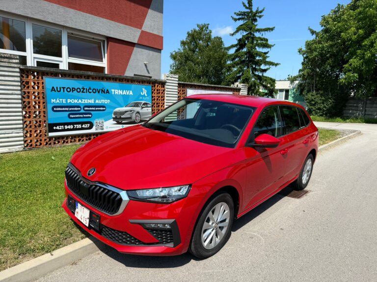 JR Auto Autopožičovňa Škoda Scala červená 2